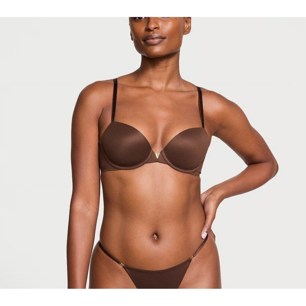 Victoria’s Secret Dream Angels Smooth Lightly Lined Demi Bra | Size 32D |Ganache